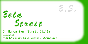 bela streit business card